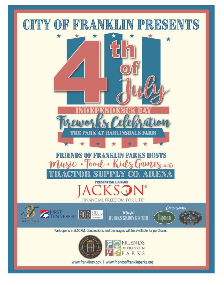 Franklin, TN Fourth of July Fireworks Show.