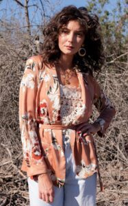 Woman standing, Franklin TN Salon The Parker House on Main.