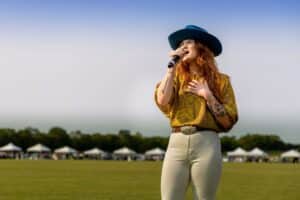 Chukkers for Charity Franklin Event - Layla Tucker singing National Anthem