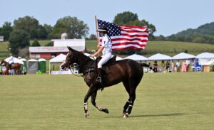 American Flag Rider Franklin TN Chukkers for Charity