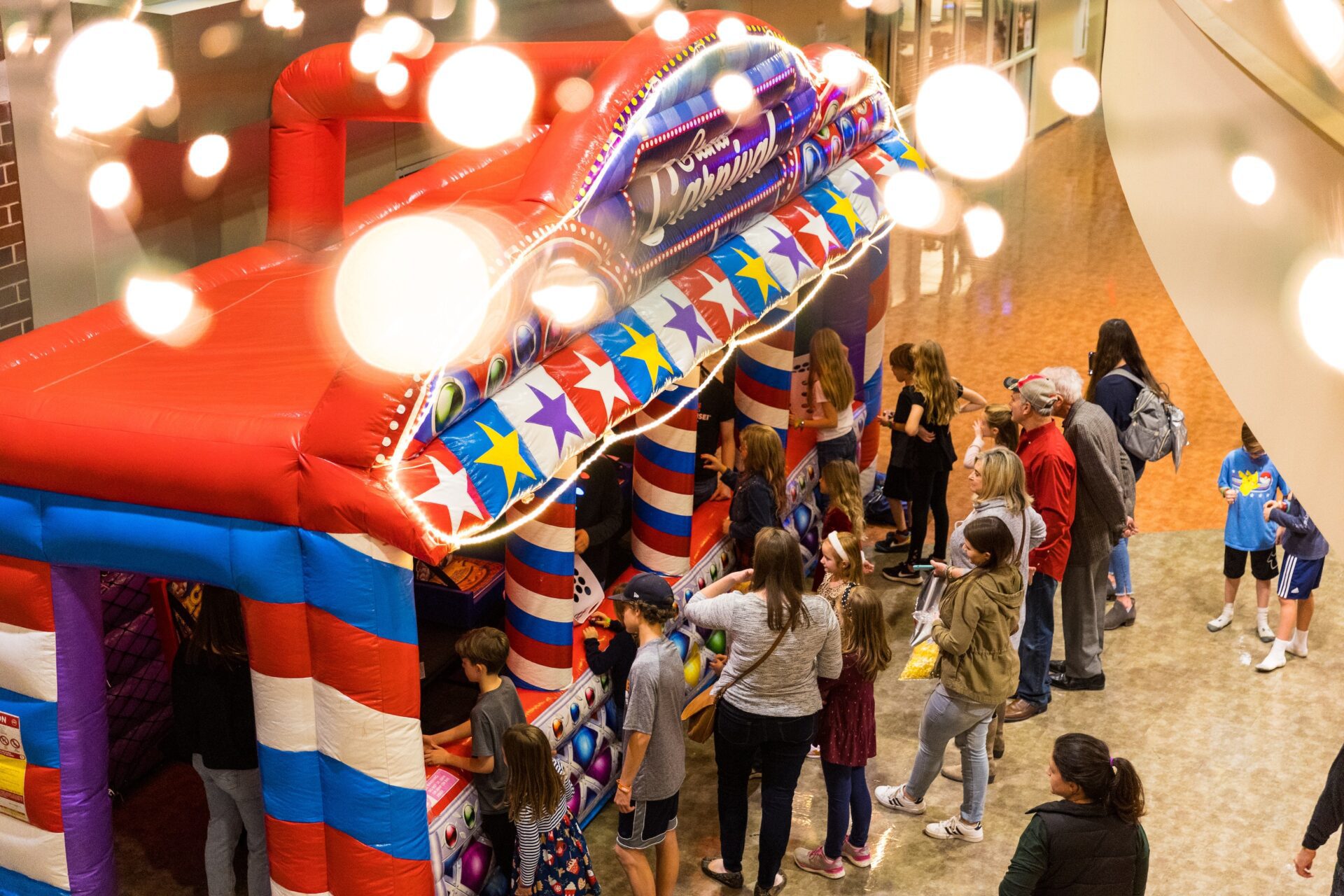 Carnival games at the 3rd Annual Brentwood Christmas in Brentwood, TN, Christmas Towne will feature a skating rink, food trucks, a trackless train, carnival games, fire pits with s’mores, ornament stations, hot chocolate, and more.