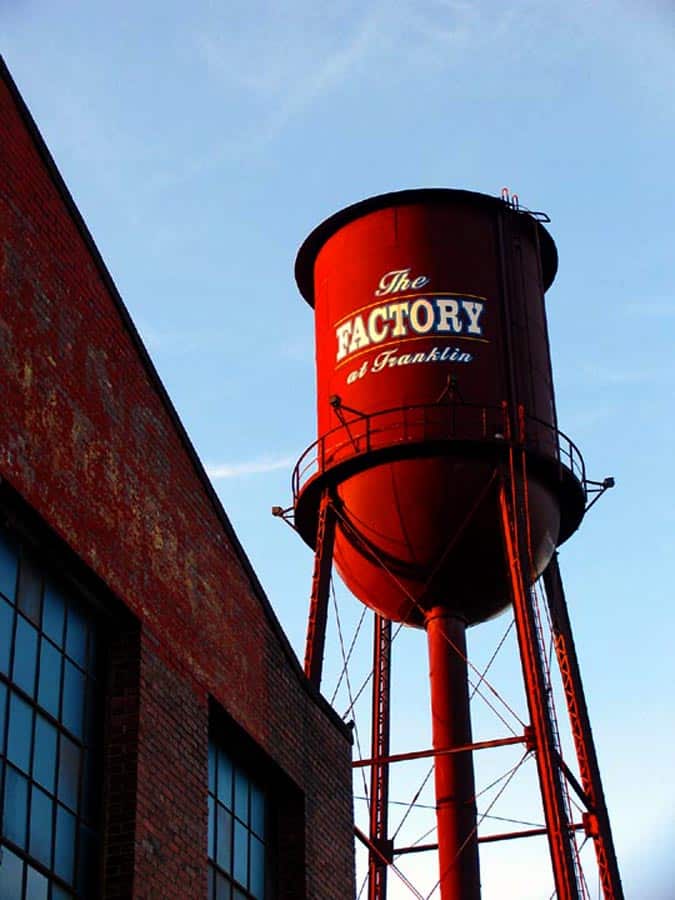The Factory at Franklin Downtown Franklin_Water tower at Dawn 2