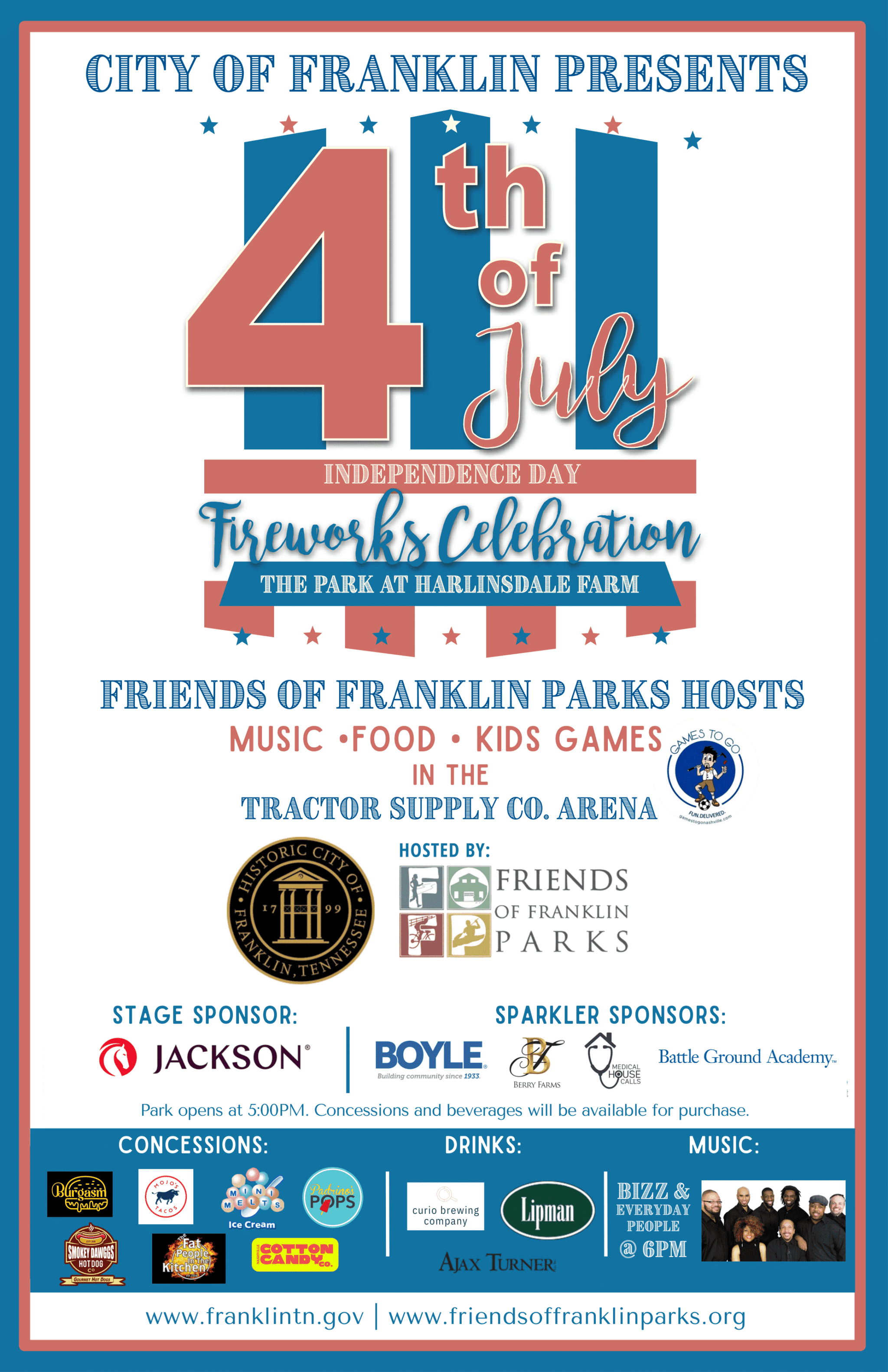 4th of July Celebration Franklin, TN Fireworks Show