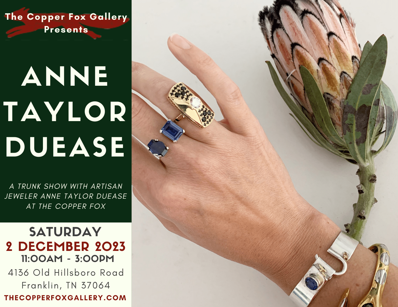 Anne Taylor Duease Trunk Show Leiper's Fork TN
