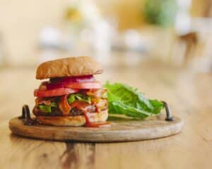 Chef's Market Nashville - Throwback Burger with Jack Daniels BBQ sauce