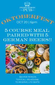 Oktoberfest at Persimmon Pub Franklin, Tenn.