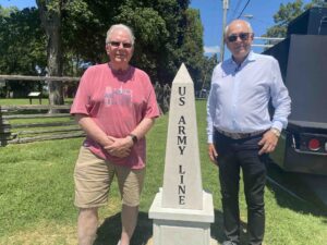 Franklin Civil War Historic Commission Dedicates Historic U.S. Line Markers -Line Marker
