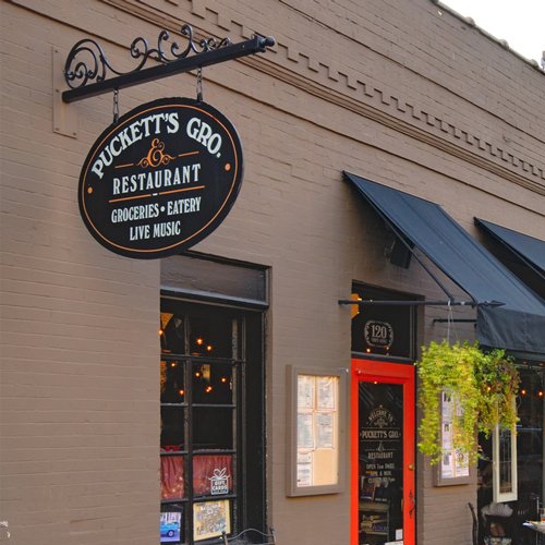Pucketts Grocery & Restaurant in downtown Franklin, Tennessee.