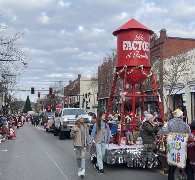 The Franklin Christmas Parade in downtown Franklin, Tennessee, Presented by Downtown Franklin Rotary.