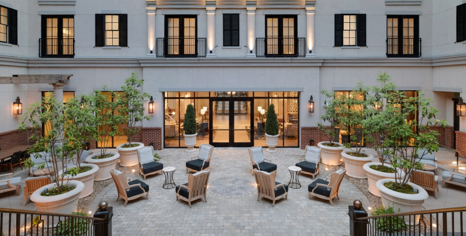 The Harpeth Hotel courtyard in downtown Franklin, TN, a great photo opportunity!