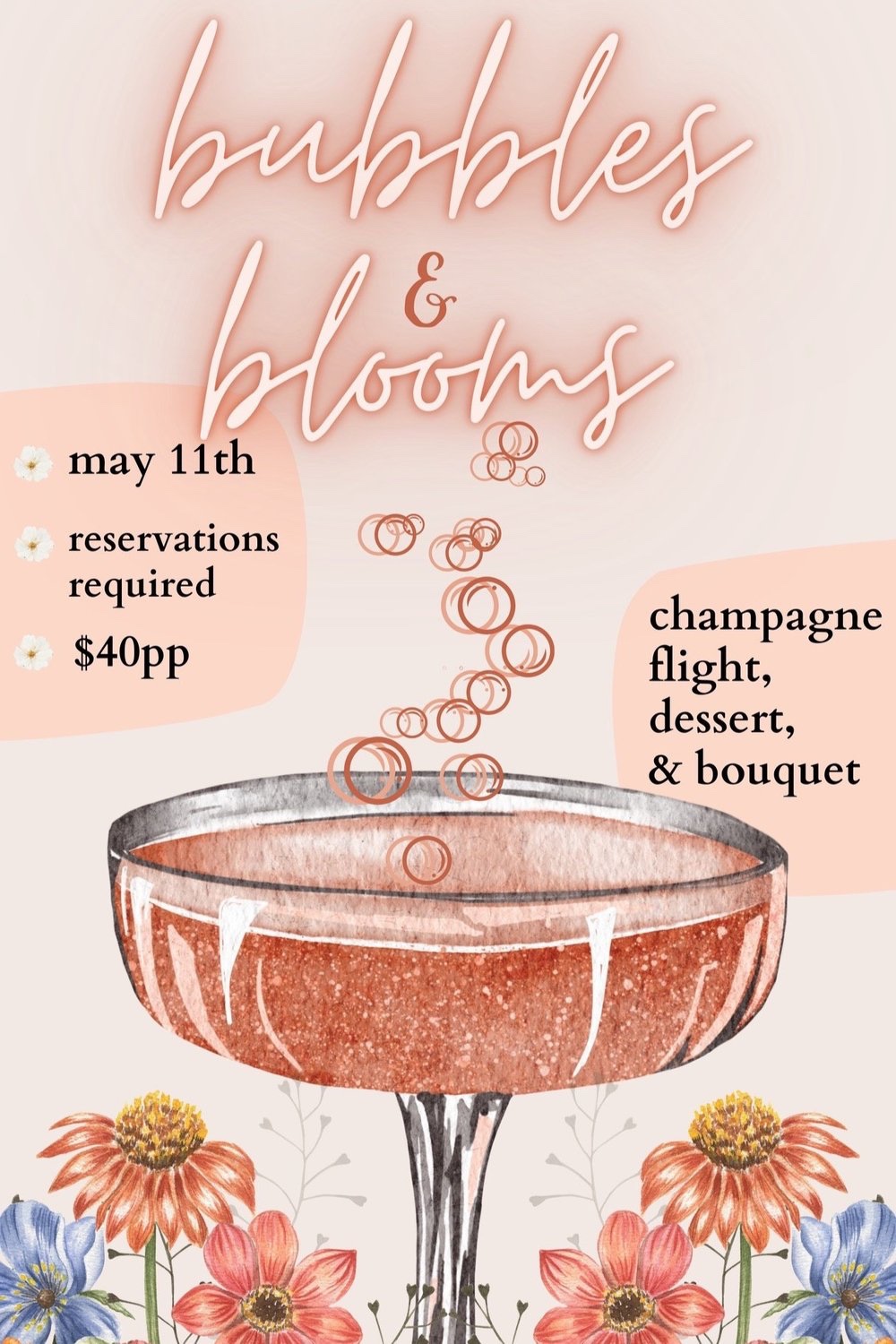 Mother's Day - Bubbles & Blooms Event Franklin TN