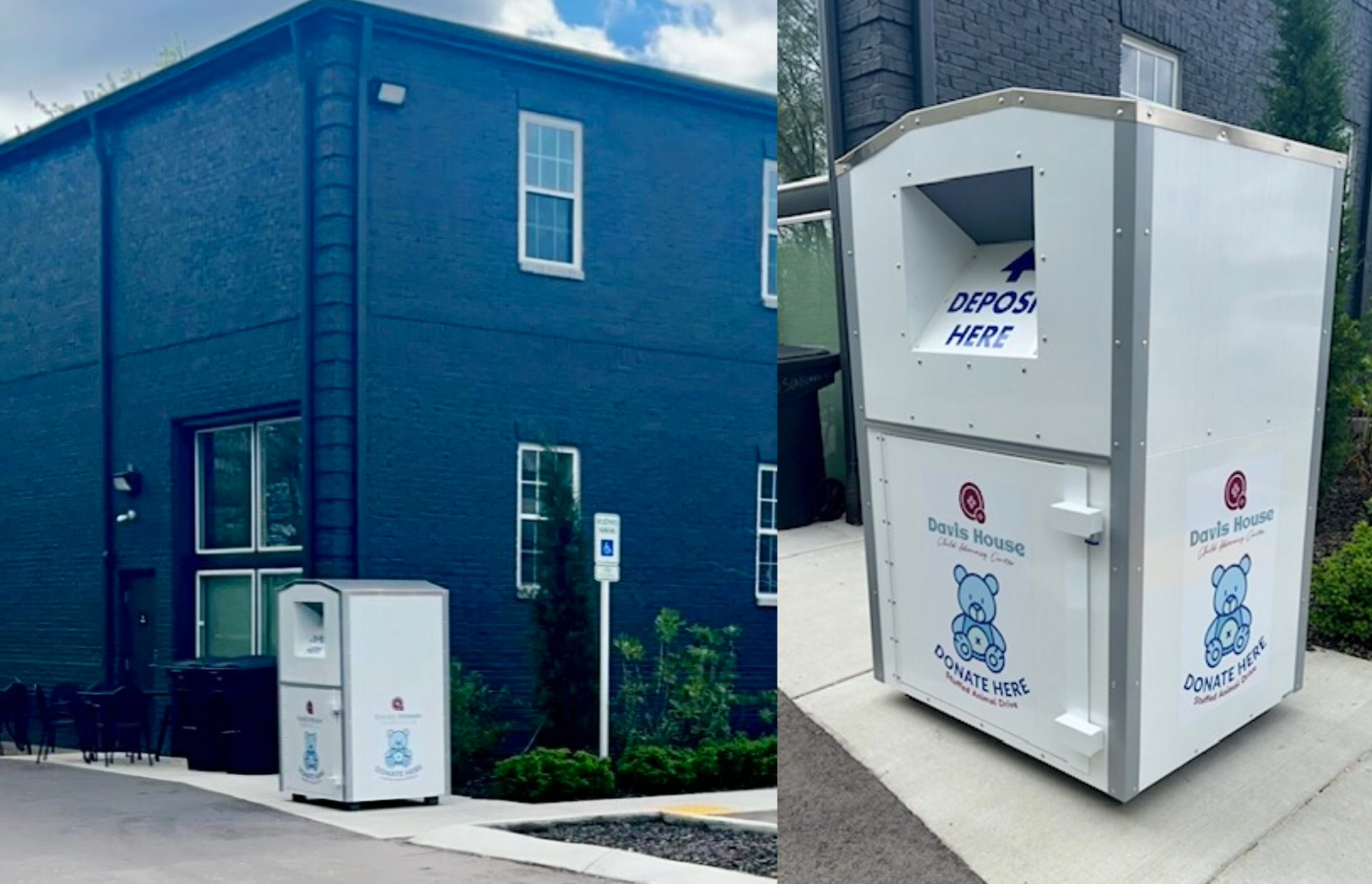 Stuffed Animal Drive Drop Box in Franklin, Tennessee.
