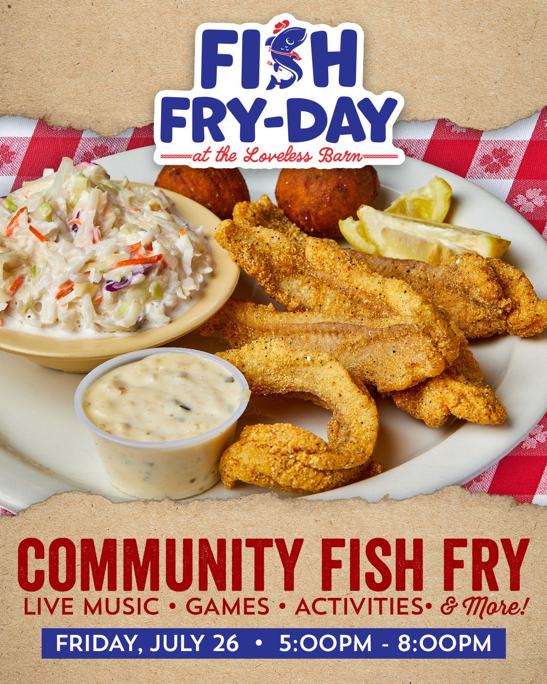 Fish Fry-Day at the Loveless Cafe - Event Nashville, TN.