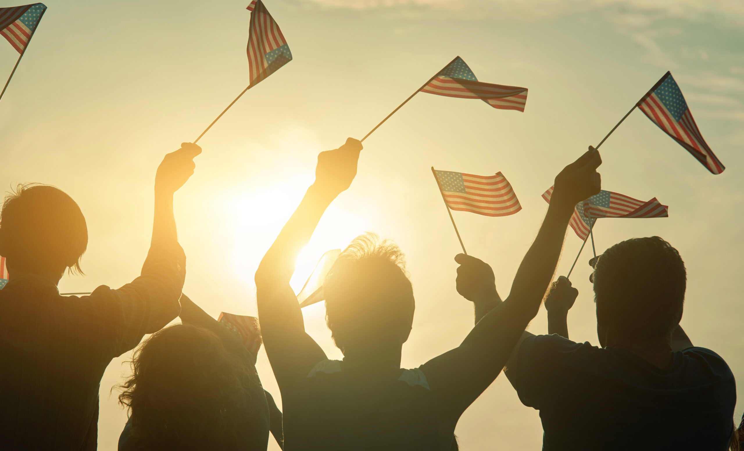 Flag waving 4th of July