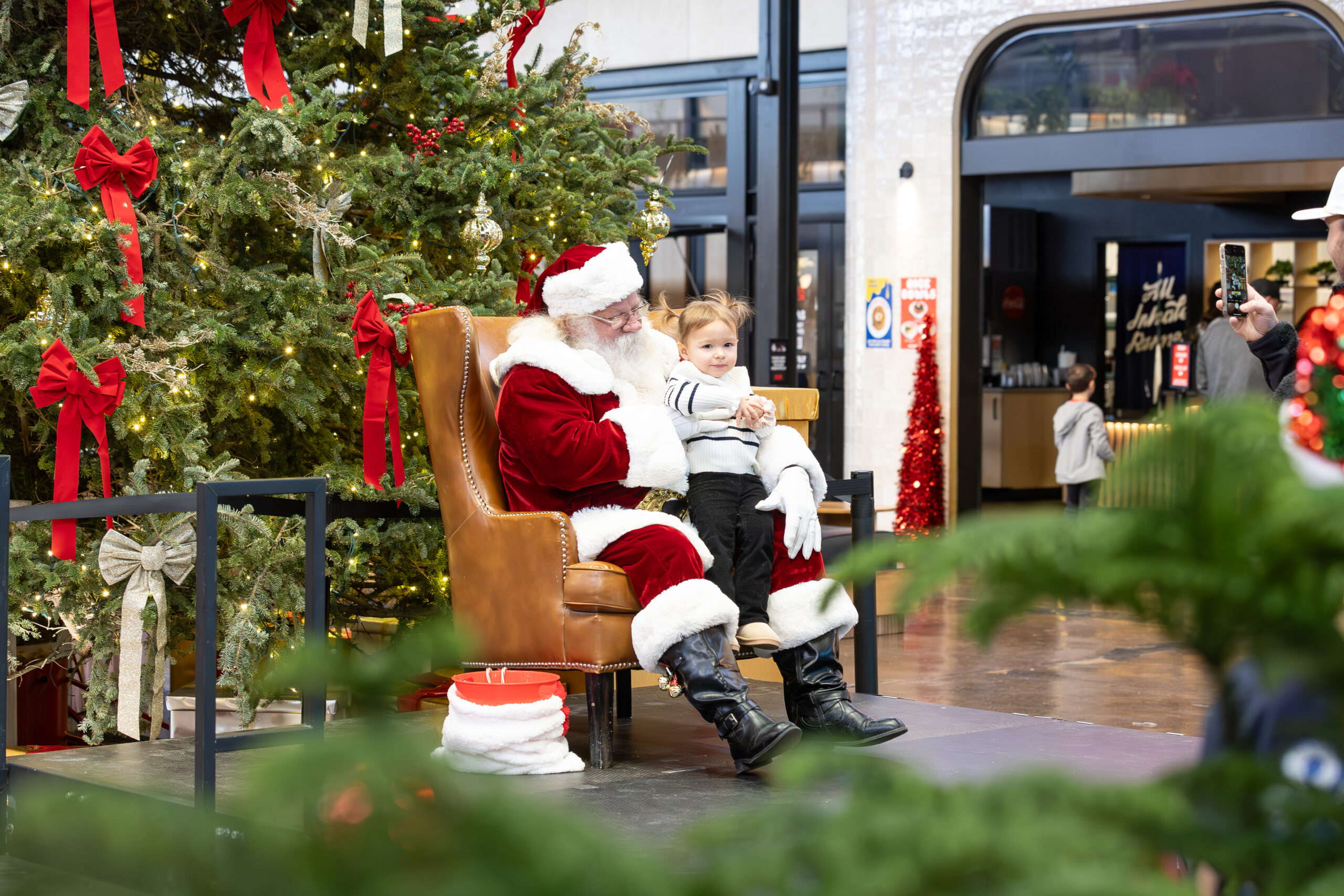 The Factory at Franklin Holiday Events in Franklin in December, Santa Visits.