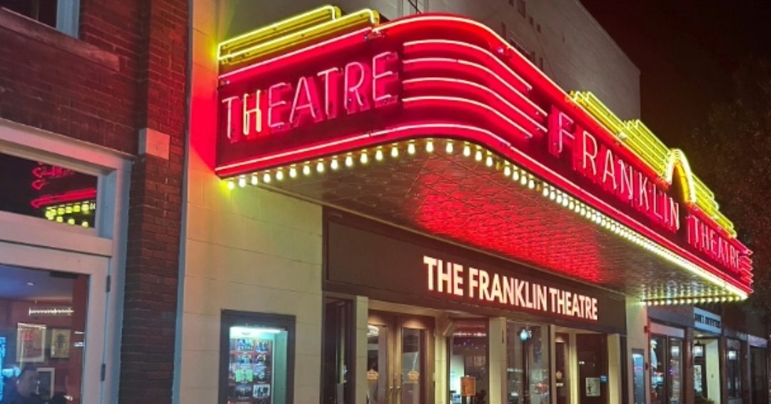 The Franklin Theatre in downtown Franklin, Tennessee, Marquee for the historic theatre.