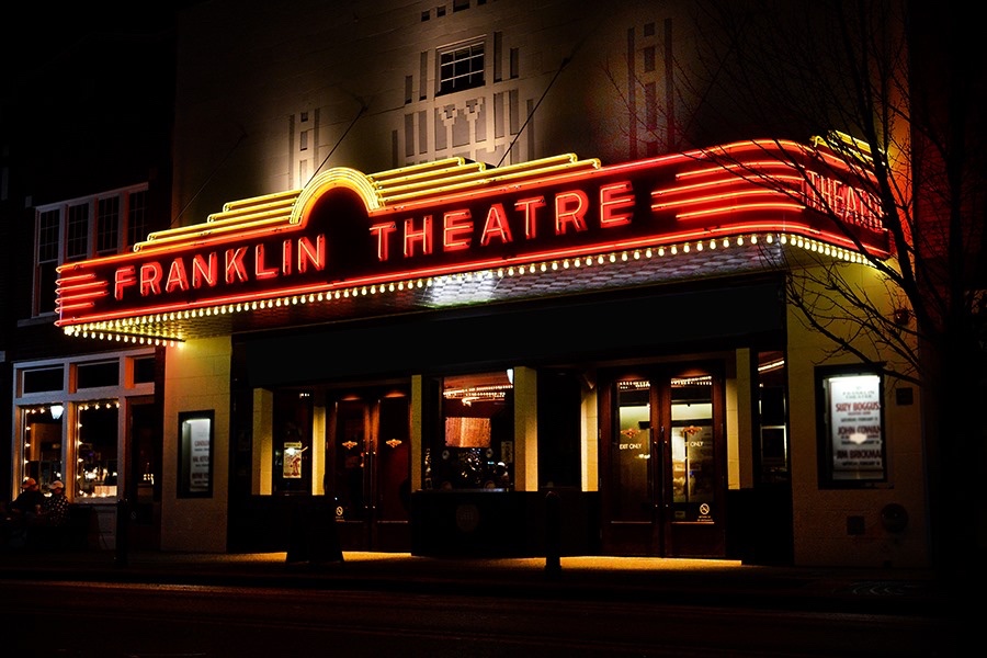 The Franklin Theatre in Downtown Franklin, TN on Main Street, enjoy movies, concerts, theater, live performances, shows, comedy events and more at the historic theatre.