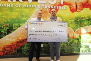 Dick Brown, Sr. Director Corporate Engagements & Grants at Second Harvest Food Bank of Middle Tennessee and Eric Rush, Director of Marketing at Tri Star Energy.
