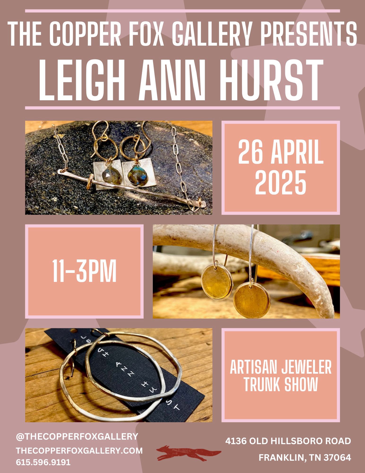 Leigh Ann Hurst Trunk Show Leiper's Fork_Copper Fox Gallery.