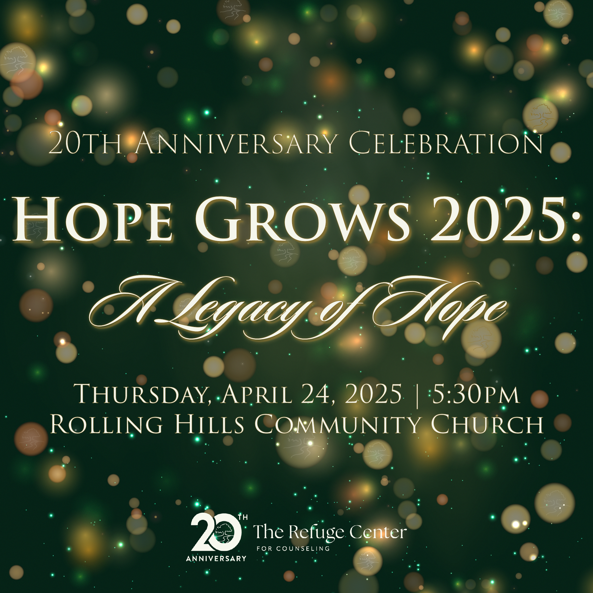 20th Anniversary Celebration, Hope Grows- A Legacy of Hope in Franklin, TN.