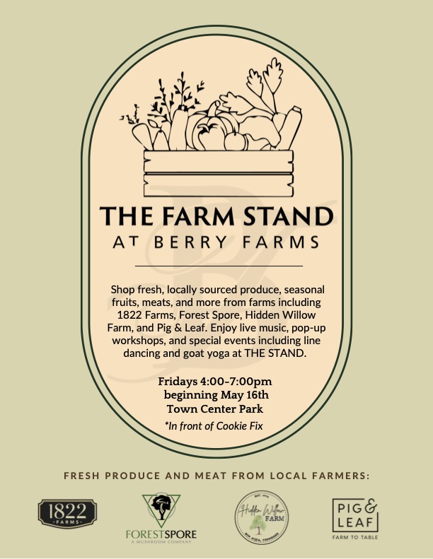 The Farm Stand at Berry Farms in Franklin, Tenn., shop fruits, vegetables, meats and more, enjoy fun pop-up events, goat yoga, live music, line dancing and more to keep the whole family entertained.