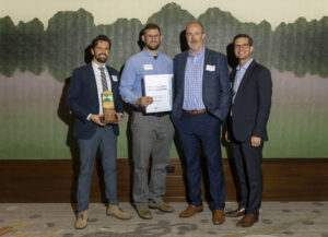 The Factory at Franklin takes home ULI Nashville award. From left to right Jimmy Ryan with Johnson Architecture, Peter McKay with KCDC, Jim Hatfield with KCDC, Ben Bentley with KCDC.
