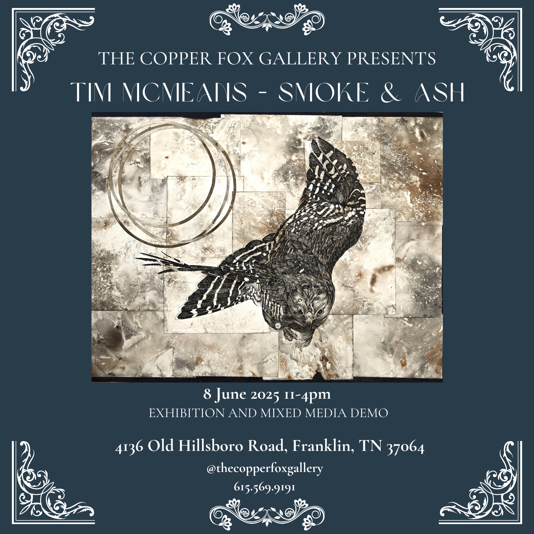 Tim McMeans Exhibition and Mixed Media Demo Leiper's Fork, TN.