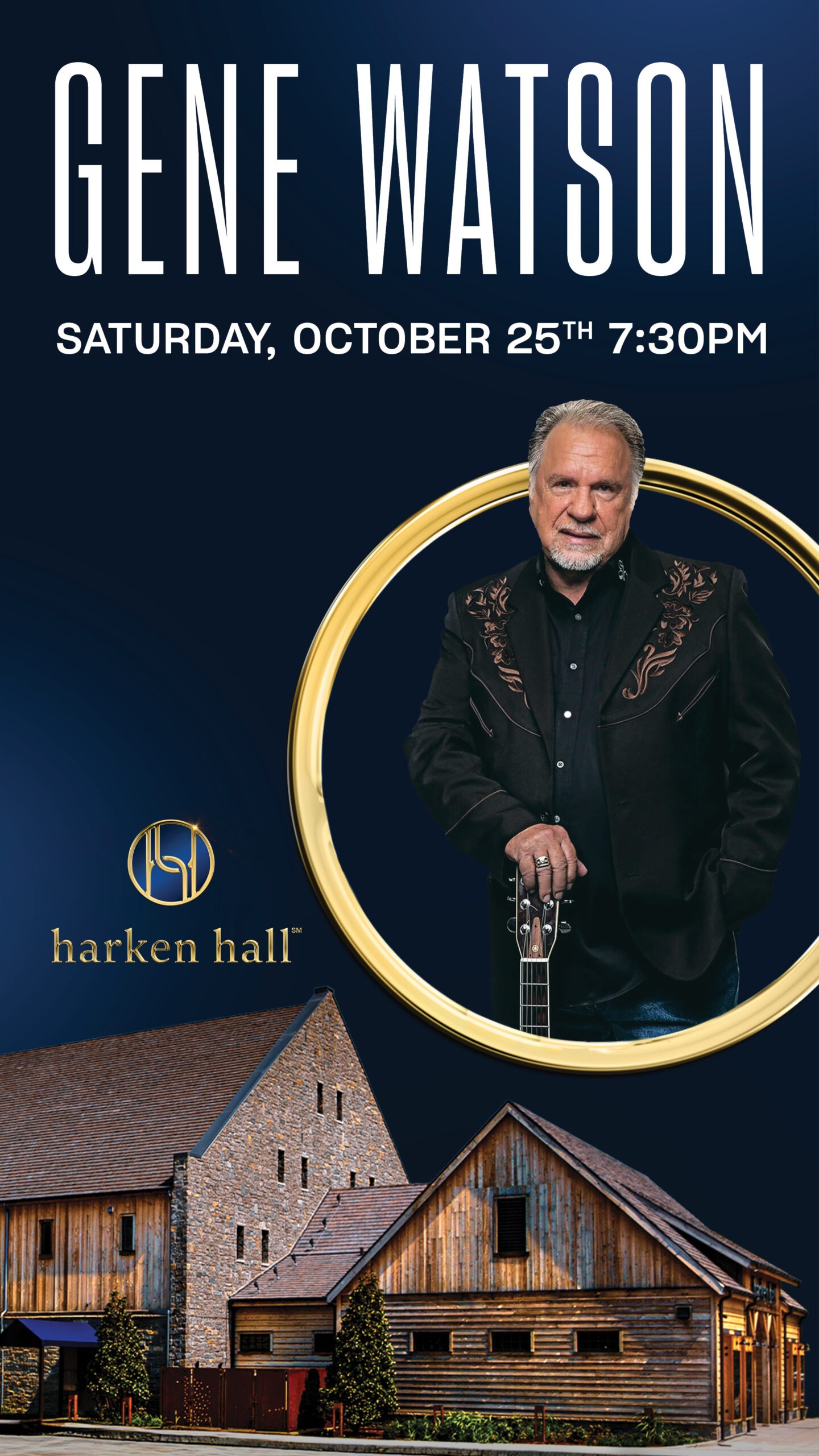 Country Music Legend Gene Watson to Perform October 25 at Harken Hall.