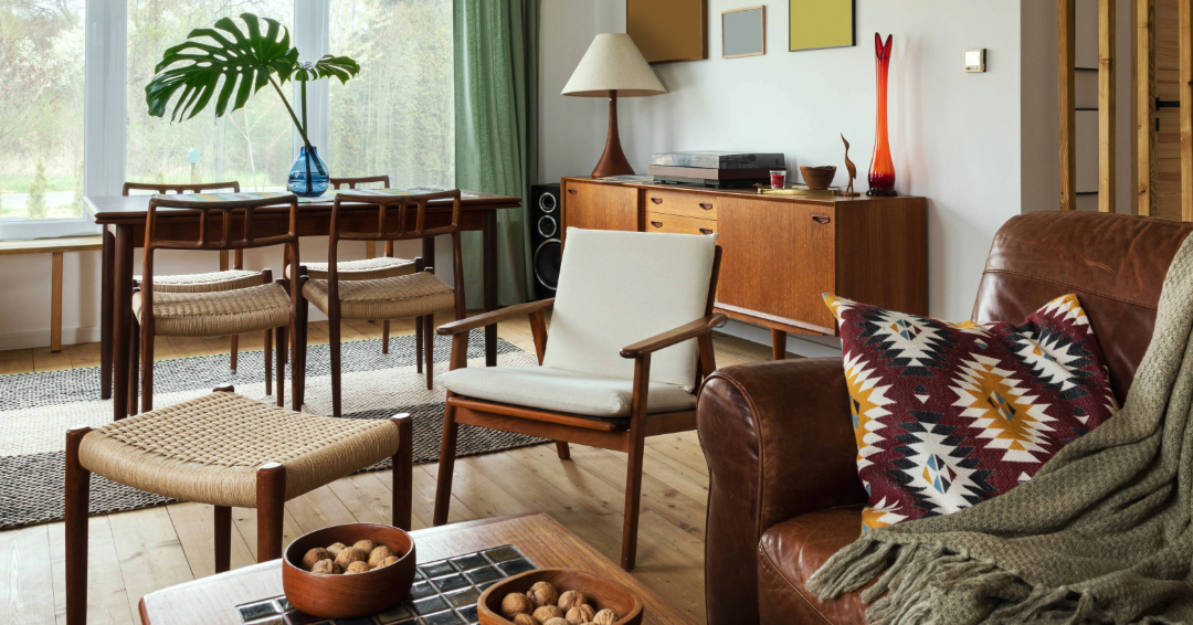 Living room interior: shopping for discount furniture and home decor in Williamson County, Tennessee. 