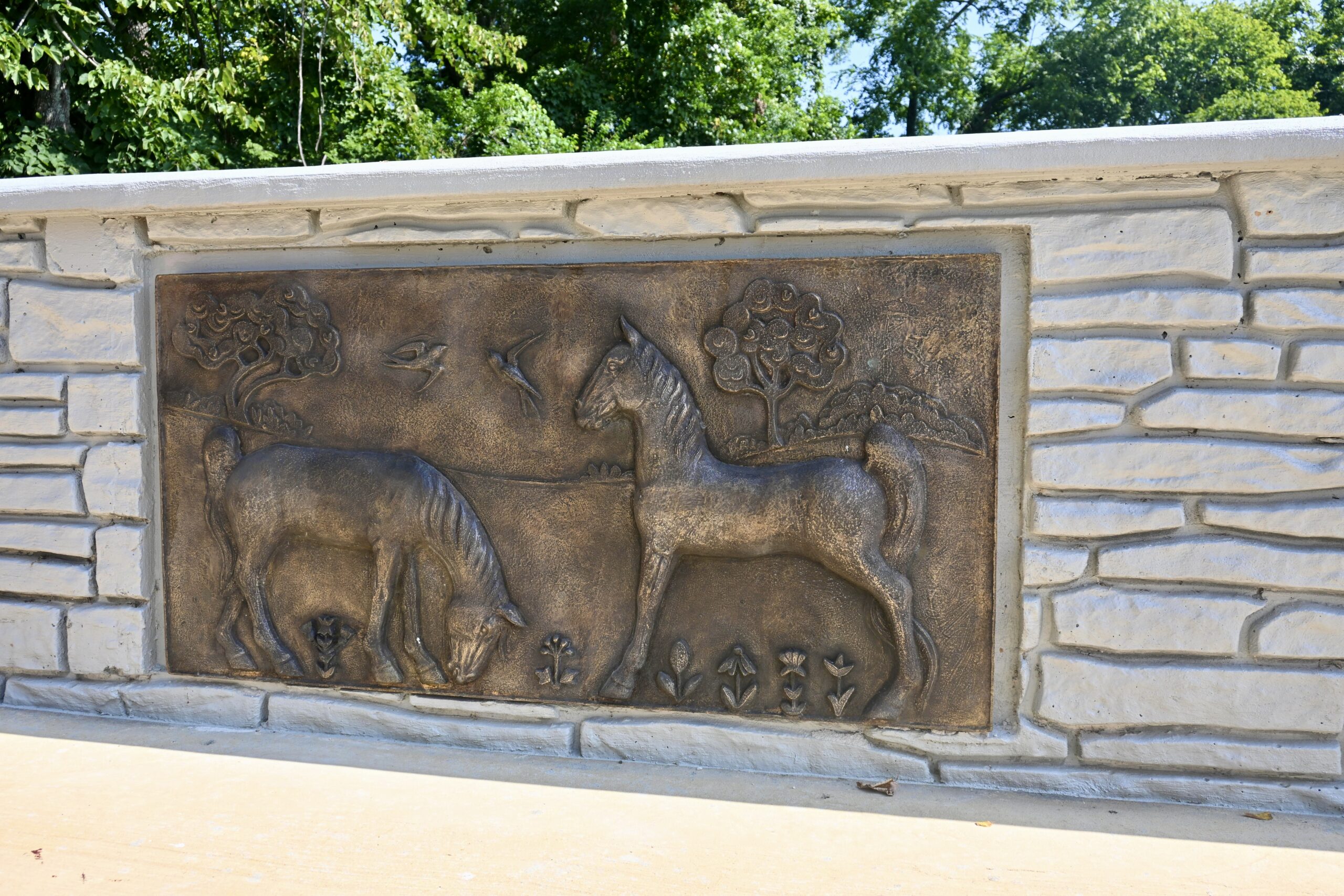 Artwork on Harlinsdale Farm Pedestrian Bridge Franklin, TN 8
