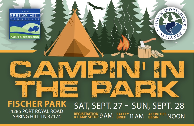 Campin in the Park Event in Spring Hill, TN.