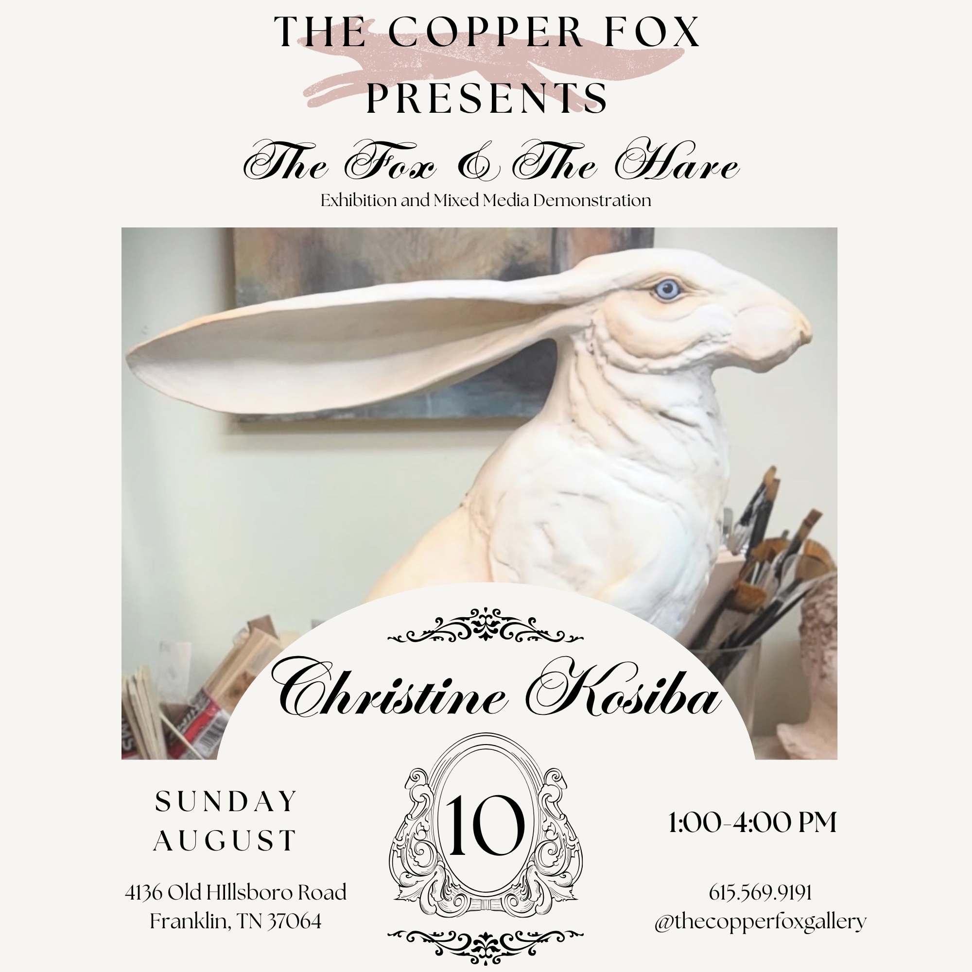 Christine Kosiba Exhibition + Clay Sculpture Demo Leiper's Fork, TN.