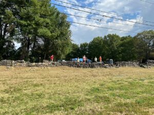The restoration of a historic stone wall in front of the Hunterwood community in Brentwood, TN. The organization partnered with Martin Beevers of Old England Rock Walls to host free, hands-on workshops for the community to learn about the process and assist in the rebuild.   