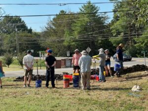 Historic Stone Wall Brentwood, Tennessee_Dry Stack Stone Rebuild Wall Volunteers.