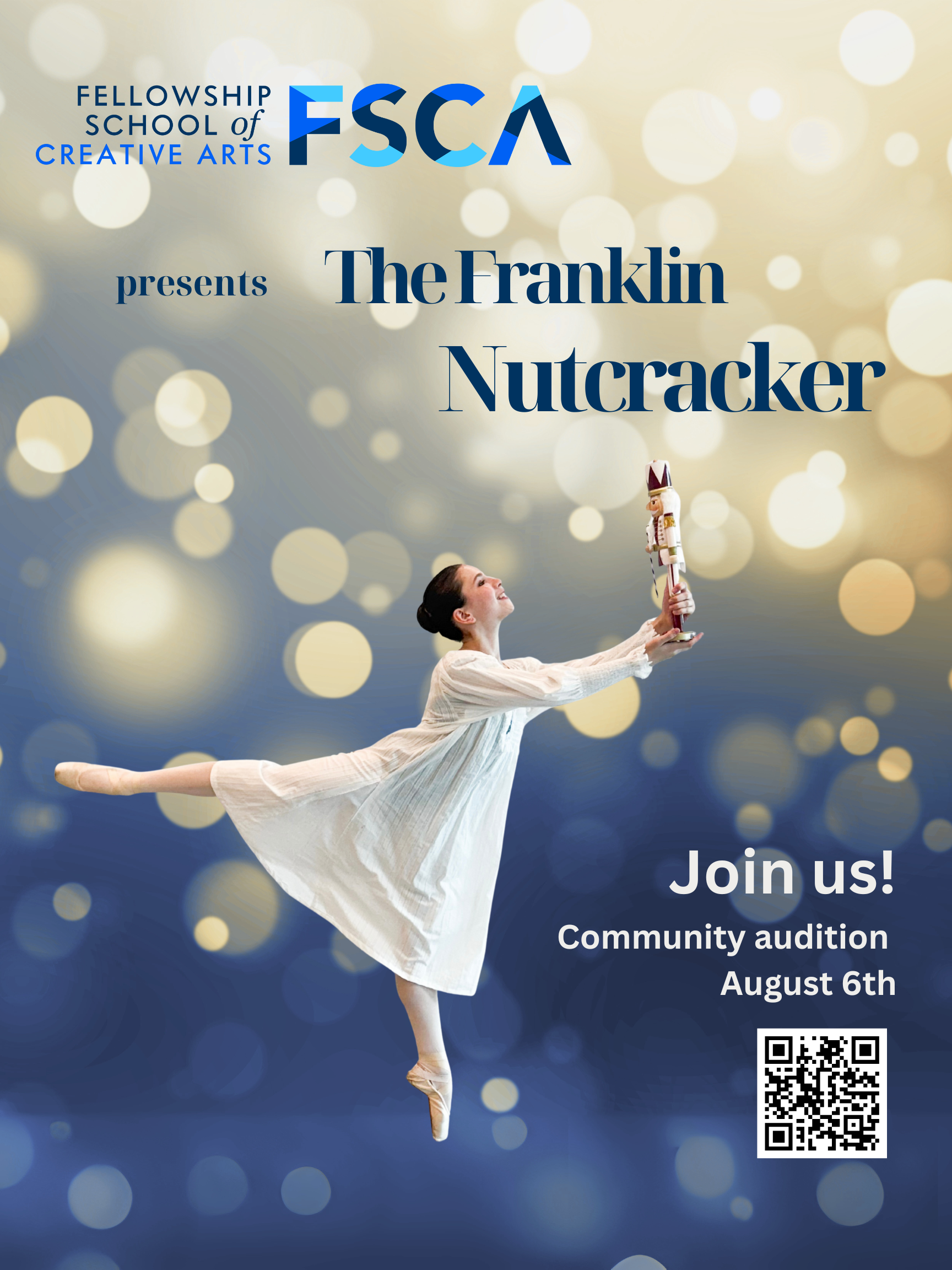 The Franklin Nutcracker Open Auditions, FSSD Performing Arts Center (1030 Excellence Way, Franklin, TN 37069).