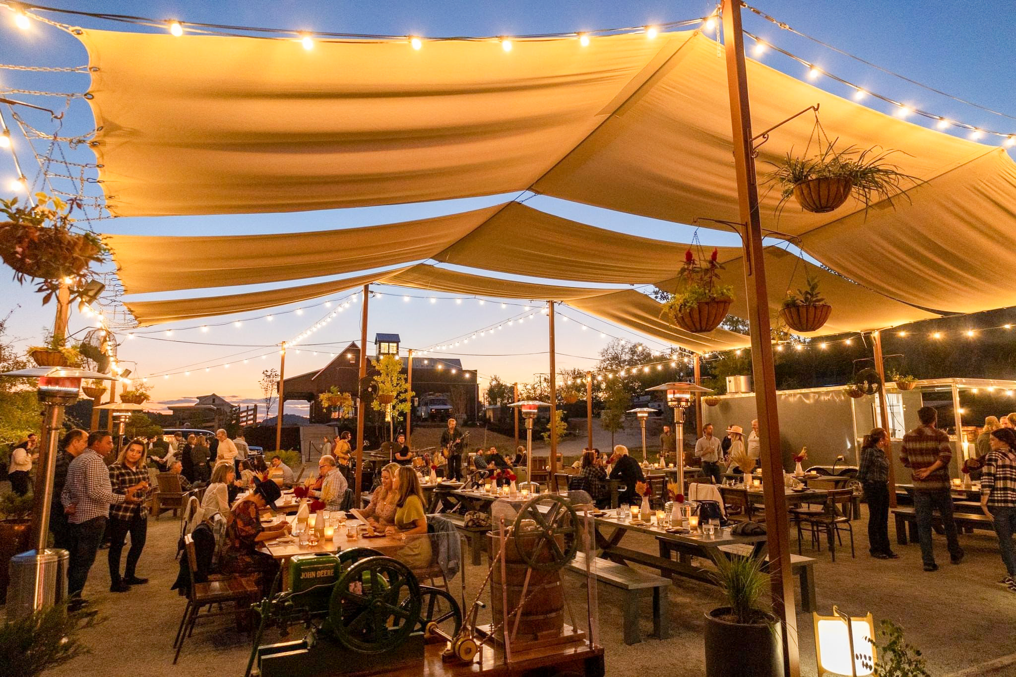 The Rambling at Southall Franklin, TN, an outdoor dining event with live music,