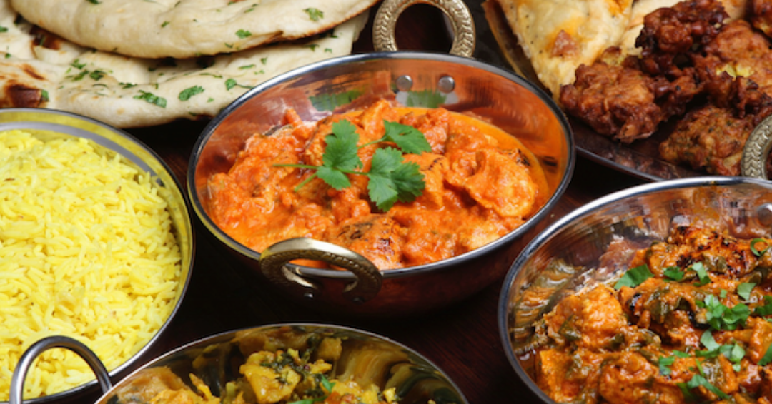 A spread of food from House of India in Franklin, Tennessee.