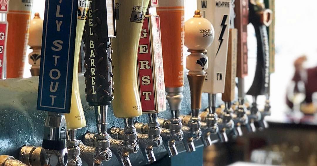 Beer selection at 55 South in Brentwood, Tennessee, one of the top happy hour spots in the area.