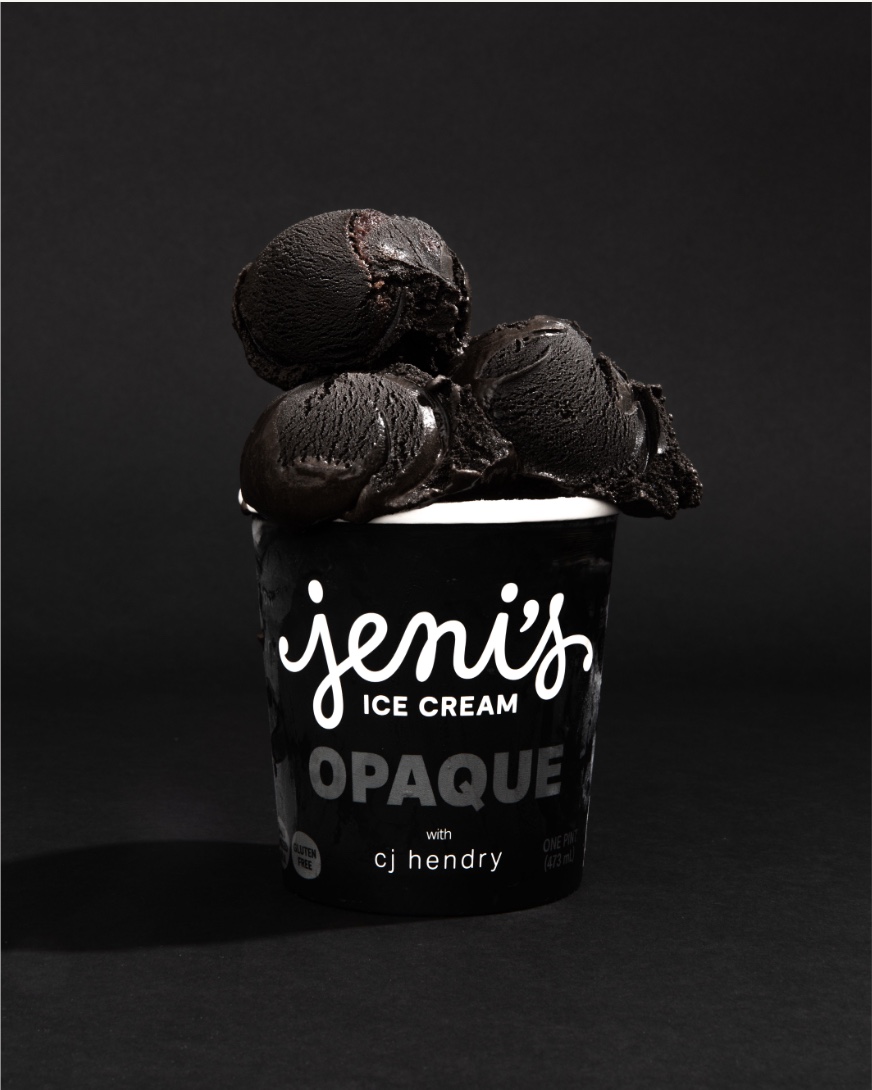 Jeni's Splendid Ice-cream OPAQUE is available at scoop shops in Franklin, Brentwood, and Nashville, a jet black ice cream.