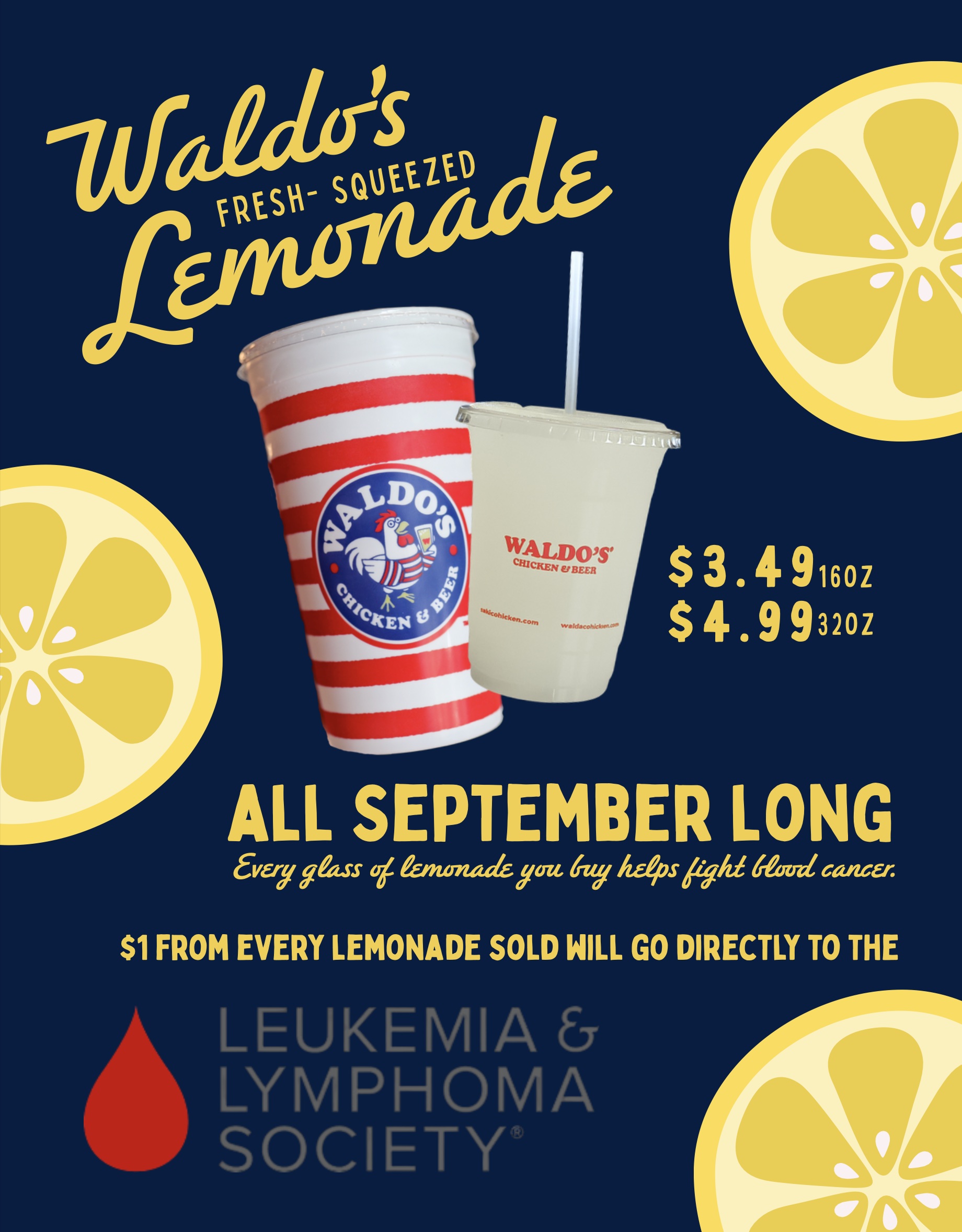 Waldos Chicken & Beer LLS Lemonade Flyer