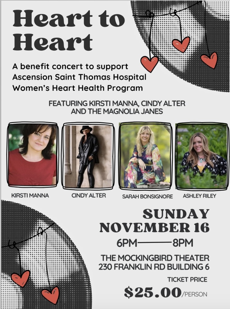 Heart to Heart at The Mockingbird Theater & Bar in Franklin, TN.