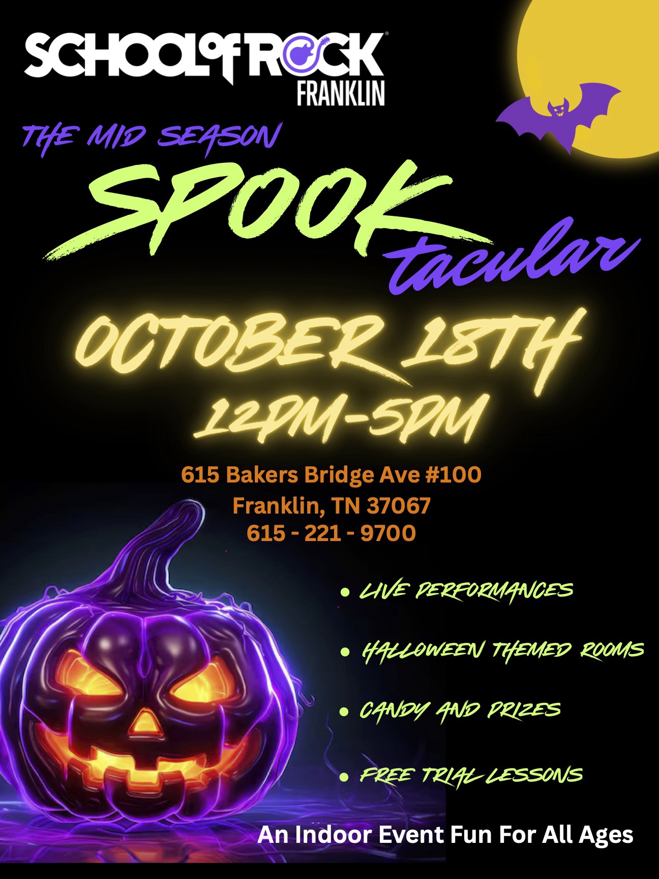 School of Rock Franklin – Mid Season SPOOK TACULAR.