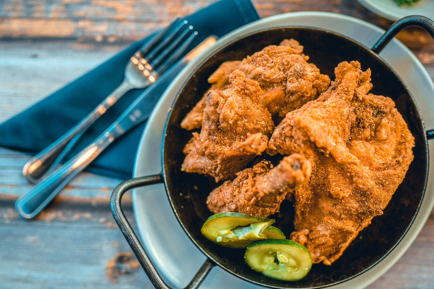 Fried chicken at Tupelo Honey Southern Kitchen and Bar in Franklin, Tennessee. 