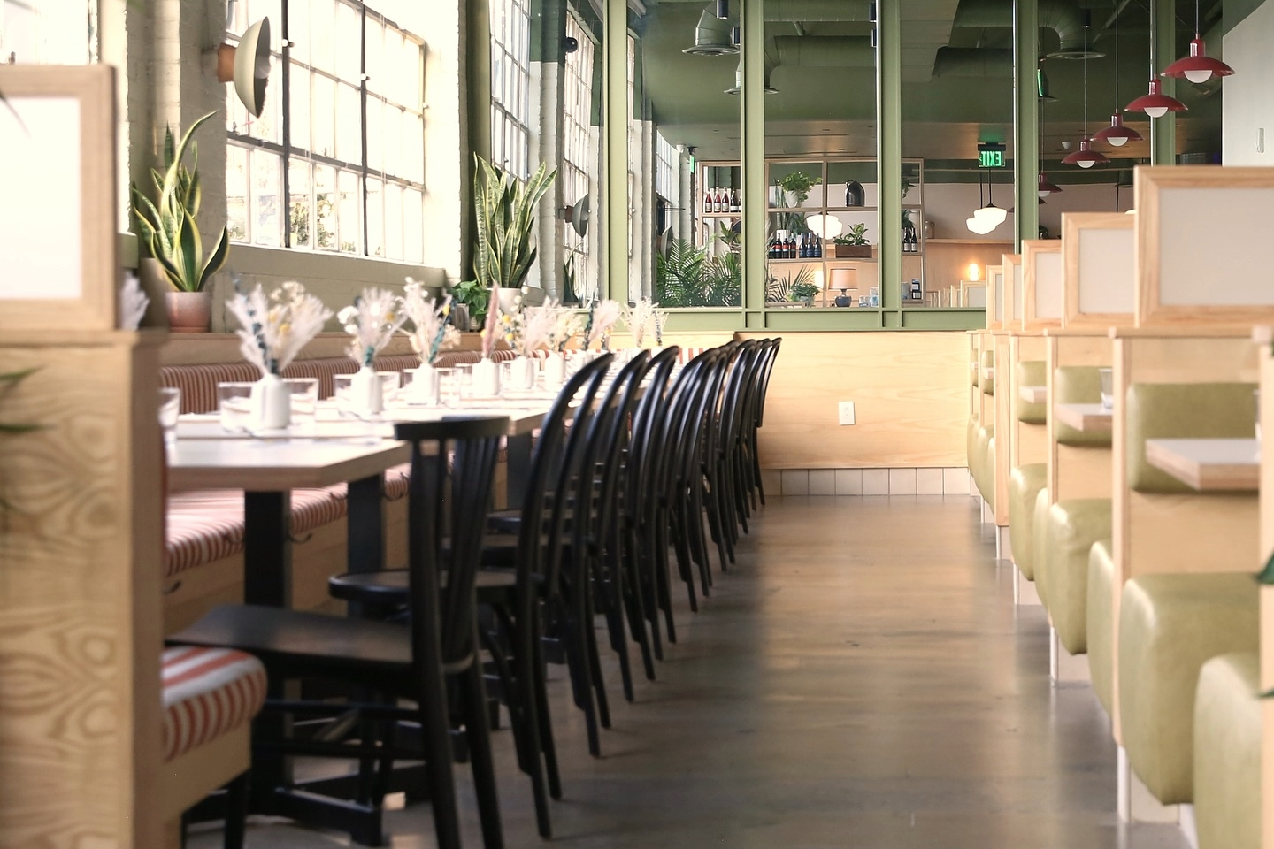 The dining room at Two Hands Restaurant in the Factory at Franklin. Resized. 