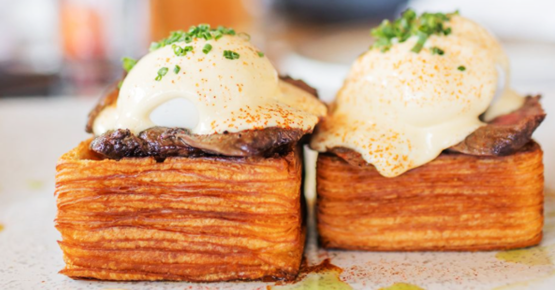 Brunch in Nashville, Tennessee's 12 South neighborhood, signature croissants are a staple on the brunch menu at The Butter Milk Ranch.