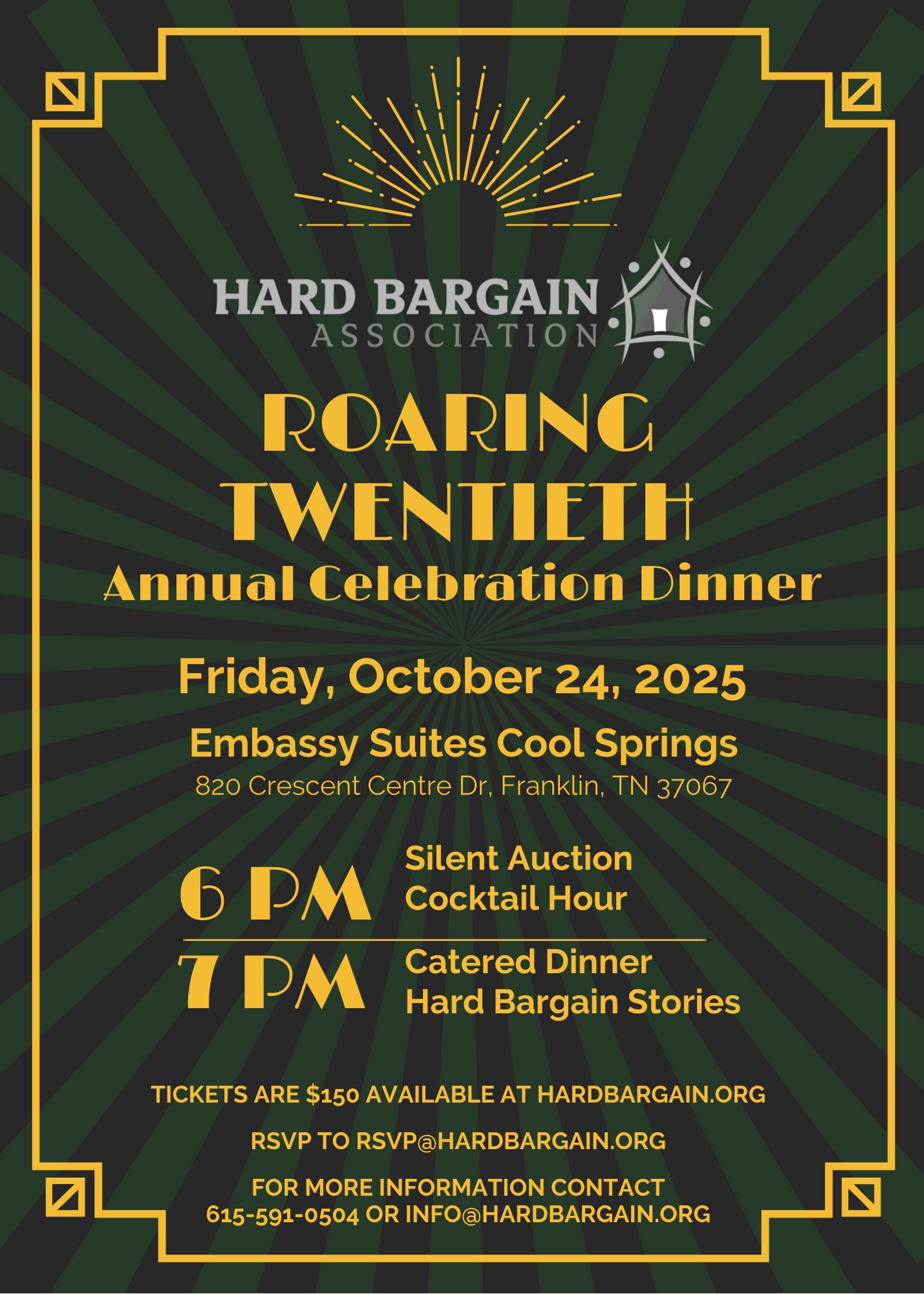 Hard Bargain Association Twentieth Anniversary Dinner in Franklin, TN.