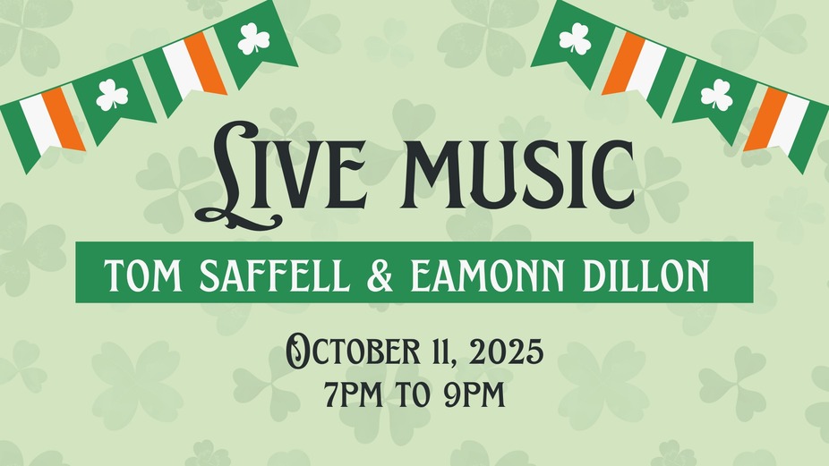 LIVE MUSIC Downtown Franklin-TOM SAFFELL & EAMONN DILLON!