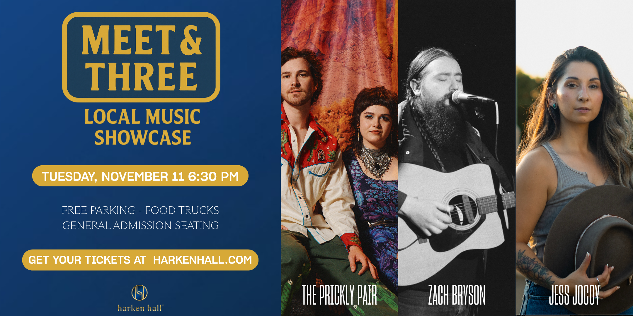 Meet & Three Music Showcase @ Harken Hall