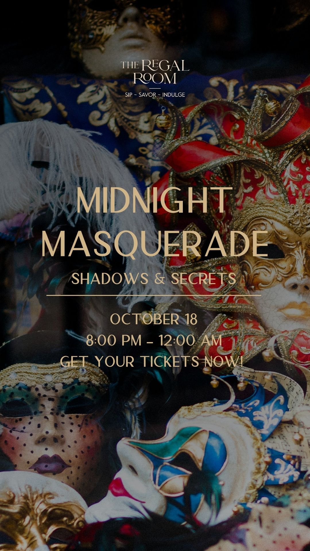 Midnight Masquerade- Shadows and Secrets event in Nolensville, TN.