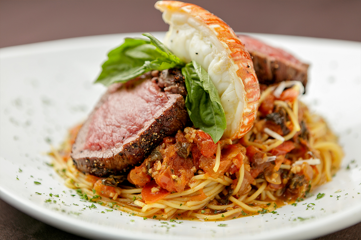 Perry's Steakhouse Cool Springs First Responders Menu Surf & Turf Pasta